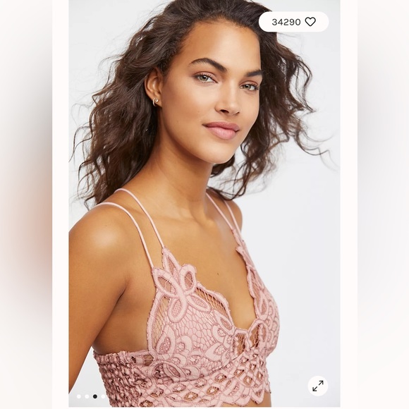 Free People One Adella Bralette in Ballet color - Picture 3 of 8